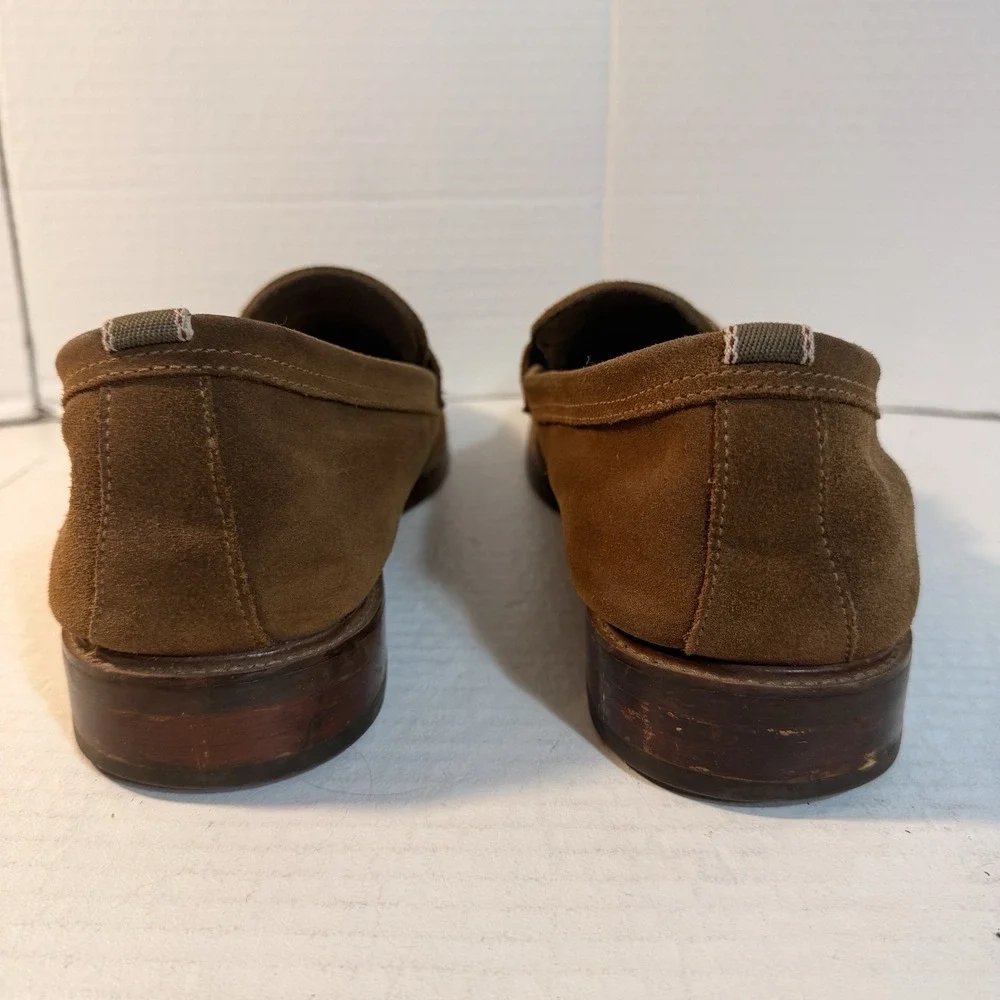 Penny Loafer Suede Mens 13 Tan Tobacco Brown Leather Aldo Classic Preppy Luxury